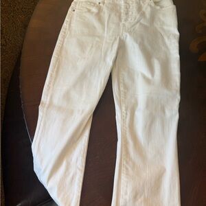 CAbi Women's Straight Leg White Jeans